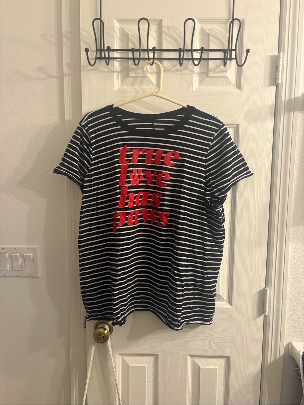 torrid Black and White True Love has Paws Striped Tee